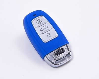 Agency power ap-key-12479 blue rubber key fob protection case fit audi a4 a5 a6