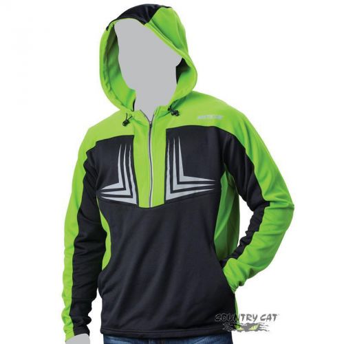 Arctic cat men’s 1/2 zip performance hooded sweatshirt black &amp; green - 5269-14_d