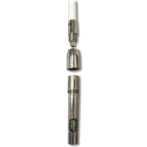 Digital vhf 8' white 6db collet ferrule antenna