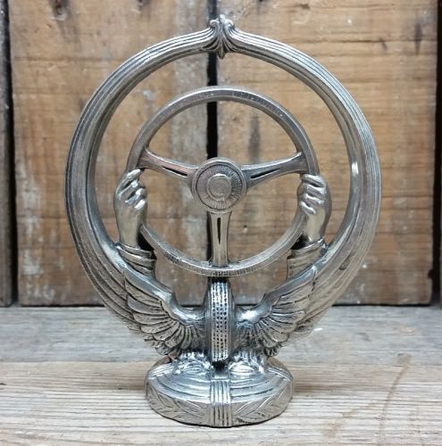 Hands and wheel hood ornament or shift knob custom hot rod rat motorcycle