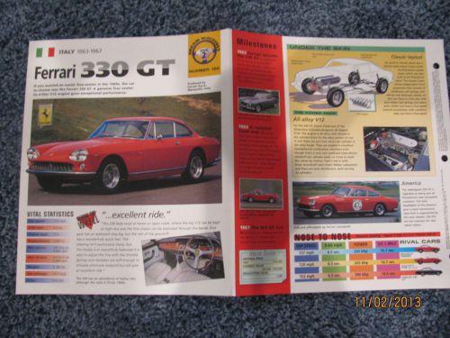 ★★ ferrari 330 gt collector brochure specs info 1963/1964/1965/1966/1967 ★★