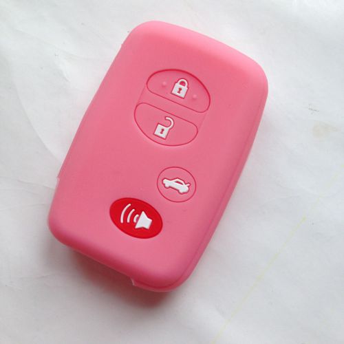 Pink new keyless fob remote smart key car fob case skin jacket cover protector
