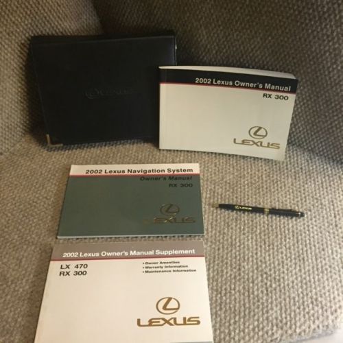 2002 lexus rx330 oem owners manual set with navigation guide and case