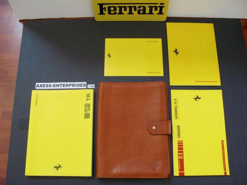 1994 ferrari 512tr 512 tr testarosa owners manuals drivers books pouch set l162