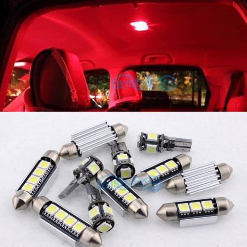 13pcs error free red led light interior package kit for land rover discovery