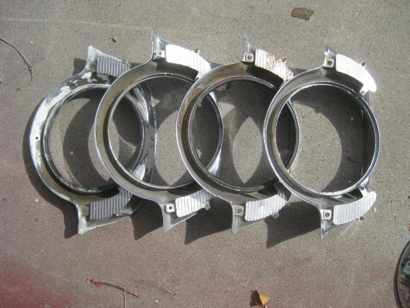 1956 56 Cadillac Caddy headlight bezels rings trim 2 sets (4 rings), US $49.00, image 2