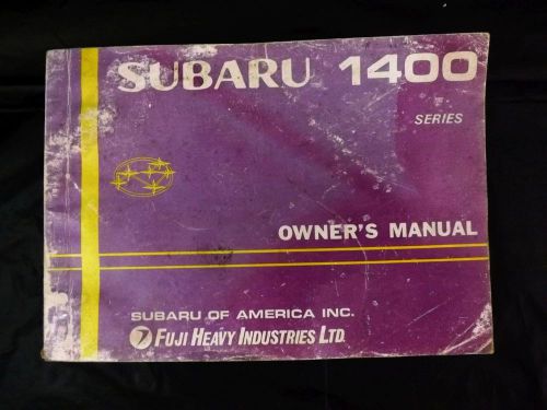 1970&#039;s subaru 1400 series owner&#039;s manual