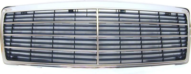 Mercedes grille chrome/gray assembly new 320 350 420 500 sedan, 140 880 0683