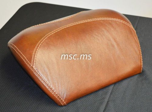 Vespa gt/gts/gtv 125/250/300 leather tobacco brown backrest pad new old stock !