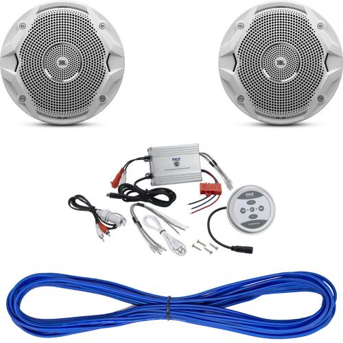 Purchase Silver 600W Marine Bluetooth 2 Channel Amplifier, 6.5" JBL