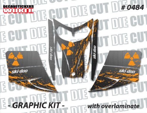 Ski-doo rev mxz snowmobile sled wrap graphics sticker decal kit 03-07 0484