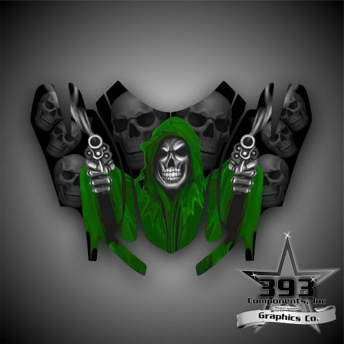 Arctic cat firecat sabercat f5 f6 f7 2003-2006 graphics decal reaper hood green