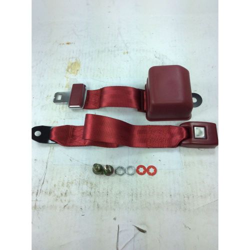 2pt burgundy retro style hwy approved classic seat belt matching base no reserve