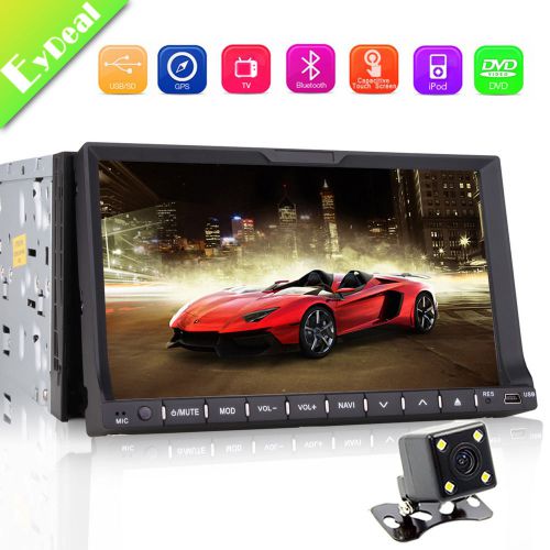 New 7" 2din in dash car stereo radio dvd player gps/mp3/mp4/usb + free camera