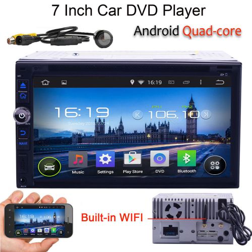 Camera+7&#034; double 2din car gps radio stereo cd dvd player android 4-core wifi usb