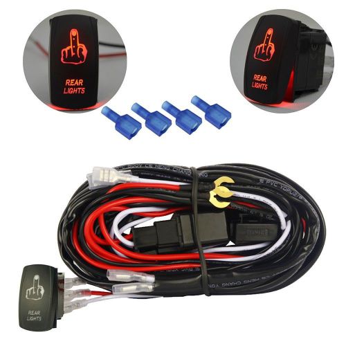 12v 40a wiring harness finger relay fuse switch on-off for 2 led light bar jeep