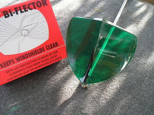 New vintage style green windshield bug deflector !