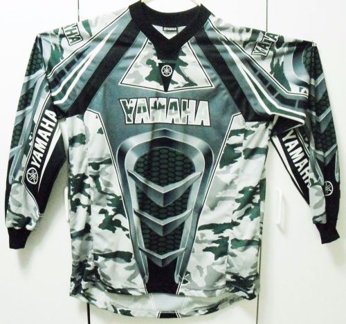 Authentic yamaha camouflage jersey riding gear motocross off road sz large adult