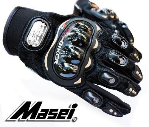 Black masei &amp; probiker helmet glove 117 motorcycle yamaha poster gloves e488