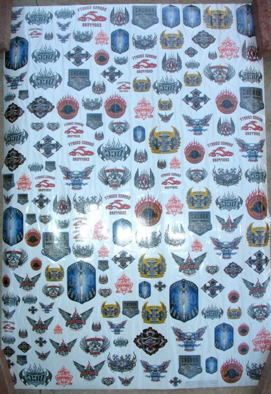 Occ orange county choppers window decal wholesale sheet - lots of stickers