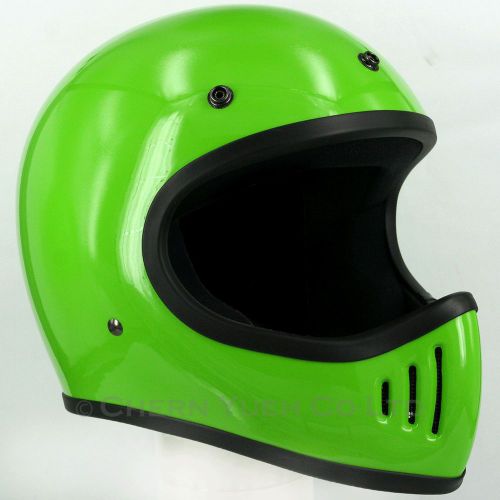 Moto 3 style off-road motocross helmet full face green dot large for kawasaki