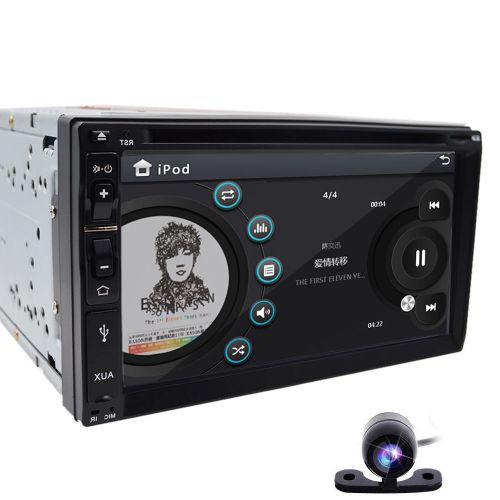 7&#034; 2 din car dvd stereo player ipod bluetooth call none gps radio usb/sd+camera