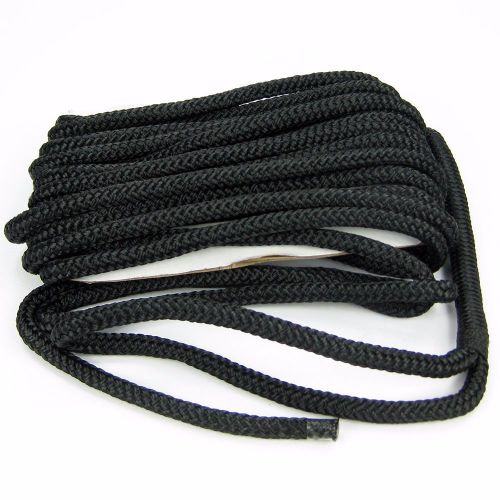 Purchase Black Polyester Mooring Rope Double Braided Marine Dock Rope