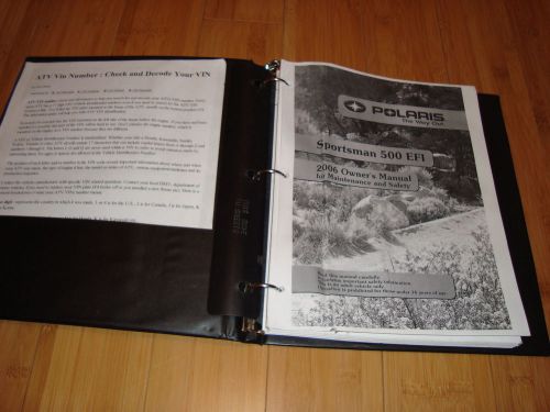 2006 polaris sportsman owners manual 500 efi maintenance and safety guide