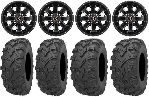 Raceline mamba 14" wheels black 26" bear claw evo tires sportsman rzr ranger