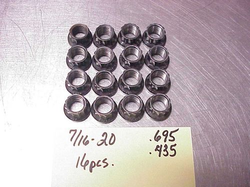 16 arp hardened 12-point head flange nuts 7/16"-20 nascar for head &amp; block studs