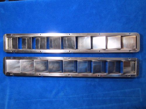 Set of stainless steel louvered vents 22 1/8&#034; l x 3&#034; w -- free shipping!