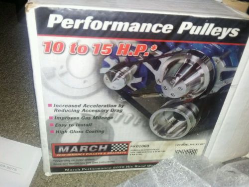 March 3 piece pulley set , ford mustang 79-93,f150  87-96 p/n 01000,mustang 5.0