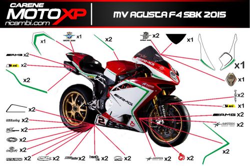 Stickers decal moto mv agusta f4 2010 2016  sbk 2015 racing