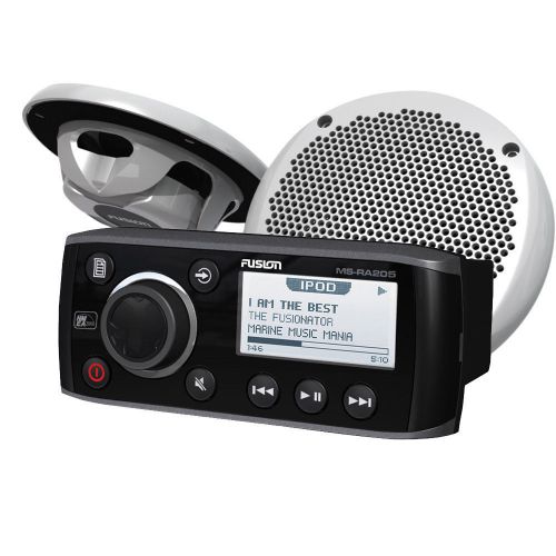 Fusion ms-ra205 receiver &amp; ms-el602 speakers mfg# ms-ra205kts