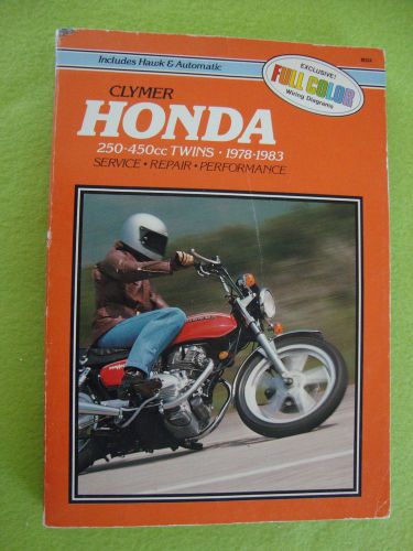 Honda cb250t dream cb400 t1/t2/a hawk cm400 cm450 cb450 cb450sc shop manual mint
