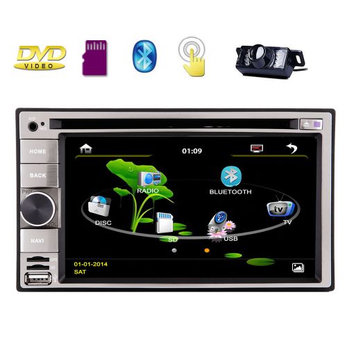 Double 2din in dash 6.2&#039;&#039; hd car stereo no-gps dvd player bluetooth radio camera