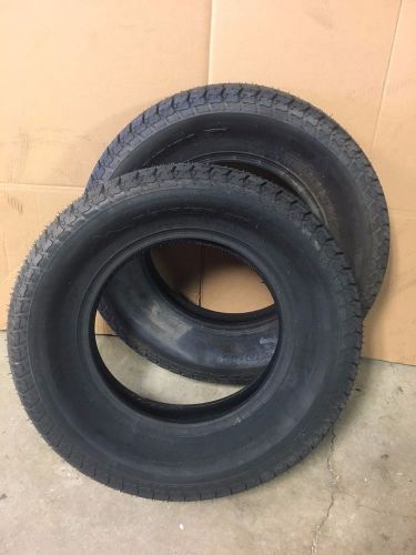 (2) st195/75d14 load range c bias ply trailer tire wd rainier st