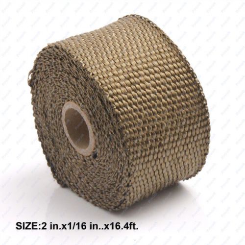 Roll titanium shield exhaust header glassfiber car heat wrap   (2" x 16.4ft.)