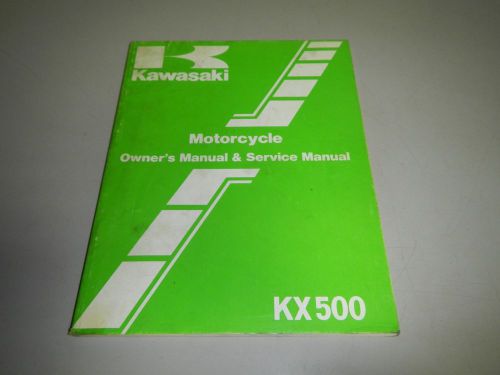 Kawasaki kx500 kx-500-c1 motorcycle owners service shop manual 99920-1365-01