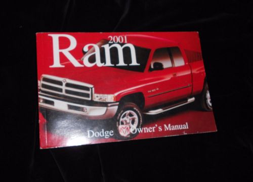 2001 dodge ram owner&#039;s manual book only!