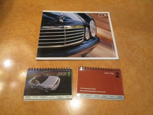 Rare-hard to find -2002 mercedes-benz clk quick tips booklets and oem brochure