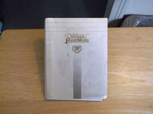1986 cadillac deville &amp; fleetwood owner manual