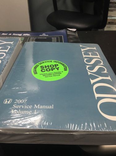 2007 honda odyssey service manual volume 1 &amp; 2