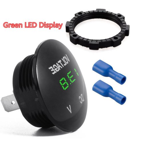 Dc 12v green led display car boat motorcycle voltage meter digital display gauge
