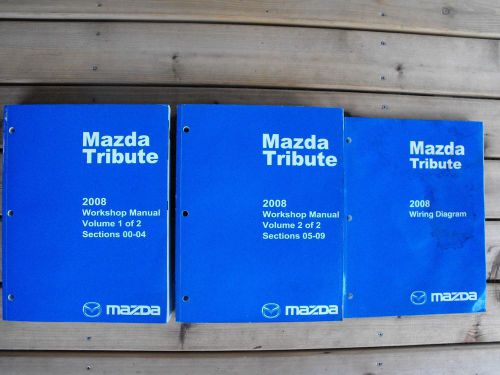 2008 mazda tribute factory workshop service shop repair manual set 08