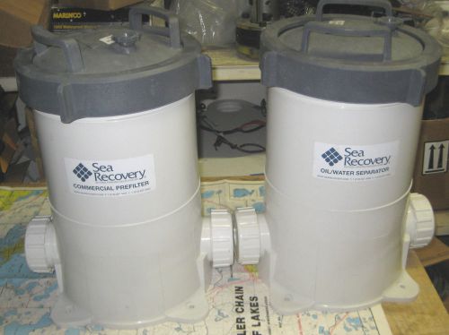 Sea recovery commercial prefilter and oil water separator canisters with filters