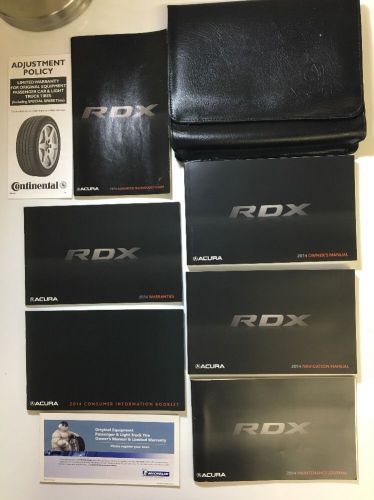 2014 acura rdx owners manual full set. free same day priority shipping #0170