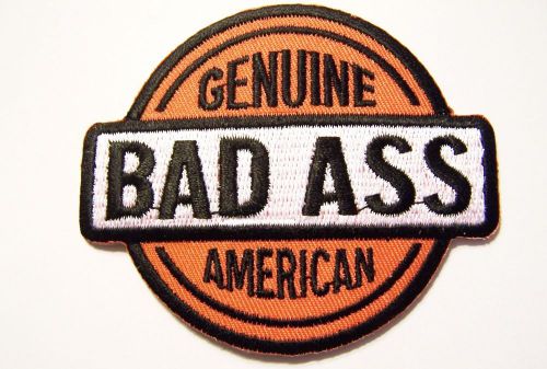 #0511 motorcycle vest patch genuine american bad ass