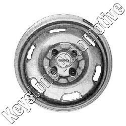 60141 oem reconditioned wheel 13 x 5; medium silver sparkle full face painted