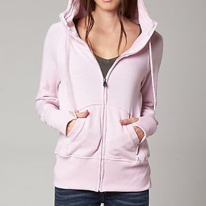Fox racing mix up womens zip up hoody pale pink xl